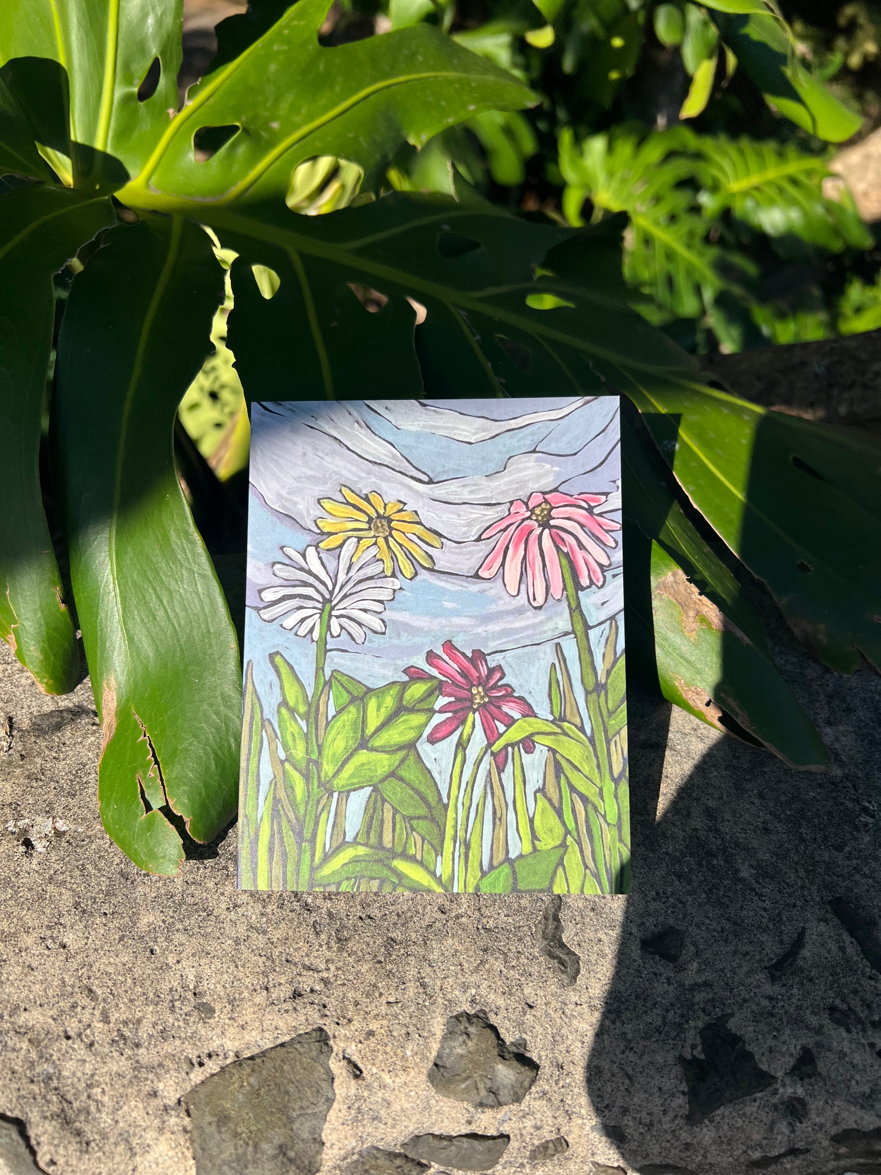 Cosmos Flower Card
