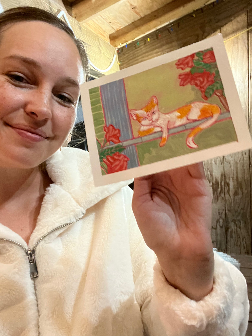 Sunbathing Maui Cat Print 4.25" x 5.5"