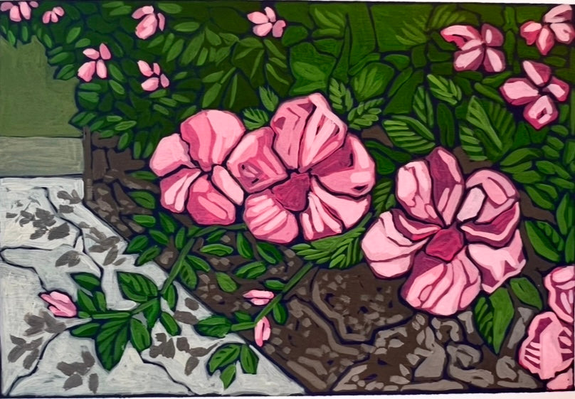 Pink Maui Flower Print 5" x 7"